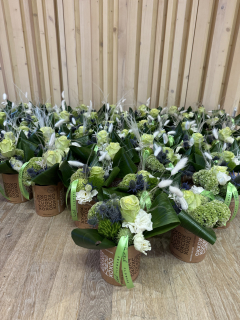 Dekorace ikebana na stoly ve flowerboxu